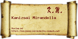 Kanizsai Mirandella névjegykártya